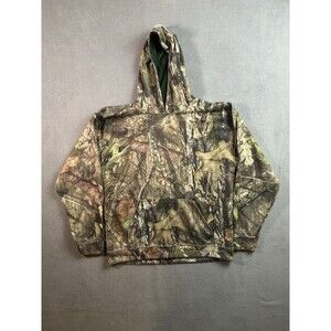 Mossy Oak Hoodie Large Mens Camo Realtree Hunting Boxy